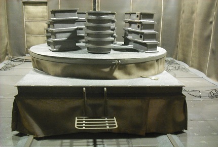 转台式风力回收喷砂房