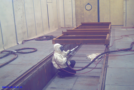 结构件风力喷砂房