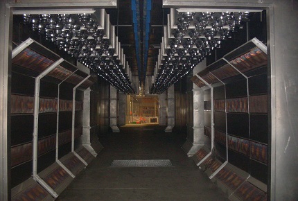 天然气红外辐射固化炉内景