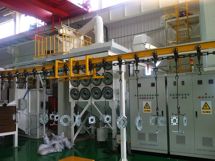 金属零部件喷粉线